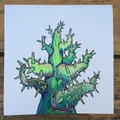 Gouache Cactus 1